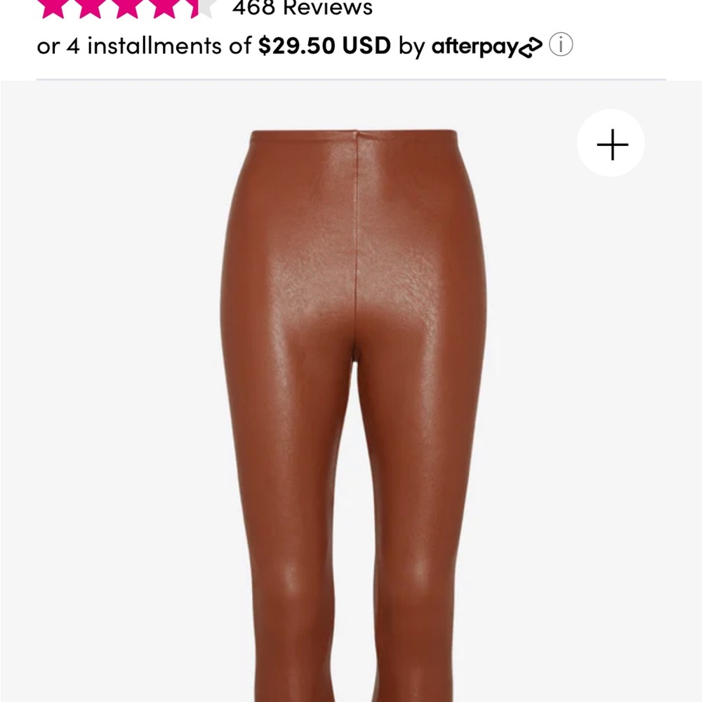 Commando brown faux leather leggings